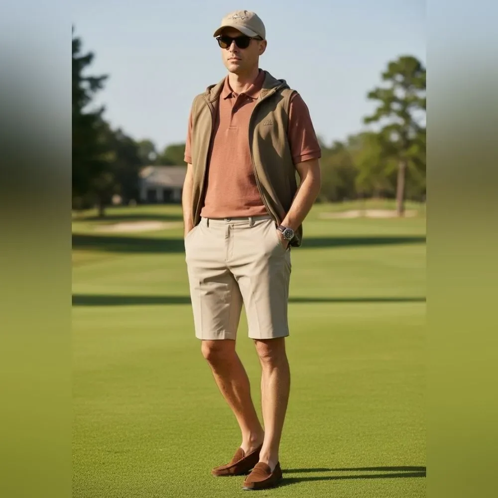 Men's Performance Chino Shorts - Beige